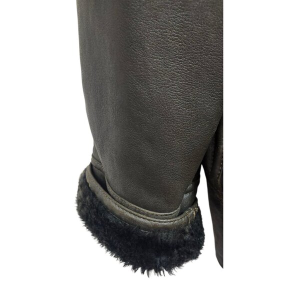 Umberto Olivieri Italy Leather Fur Coat Jacket Oversized Designer Sparrling - Picture 7 of 16